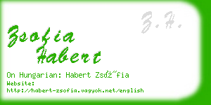 zsofia habert business card